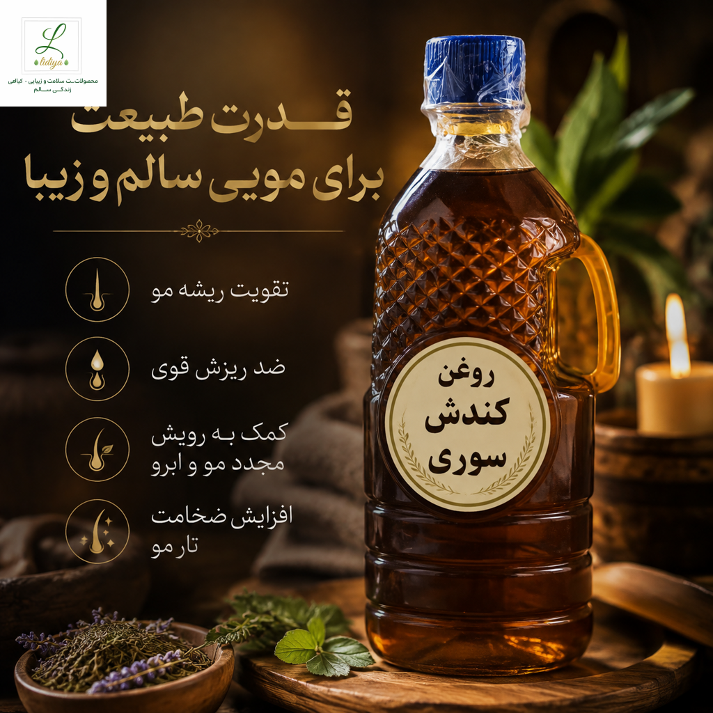 روغن کندش سوری به شرط آنالیز محصول و با کیفیت عالی( 500 سی سی )