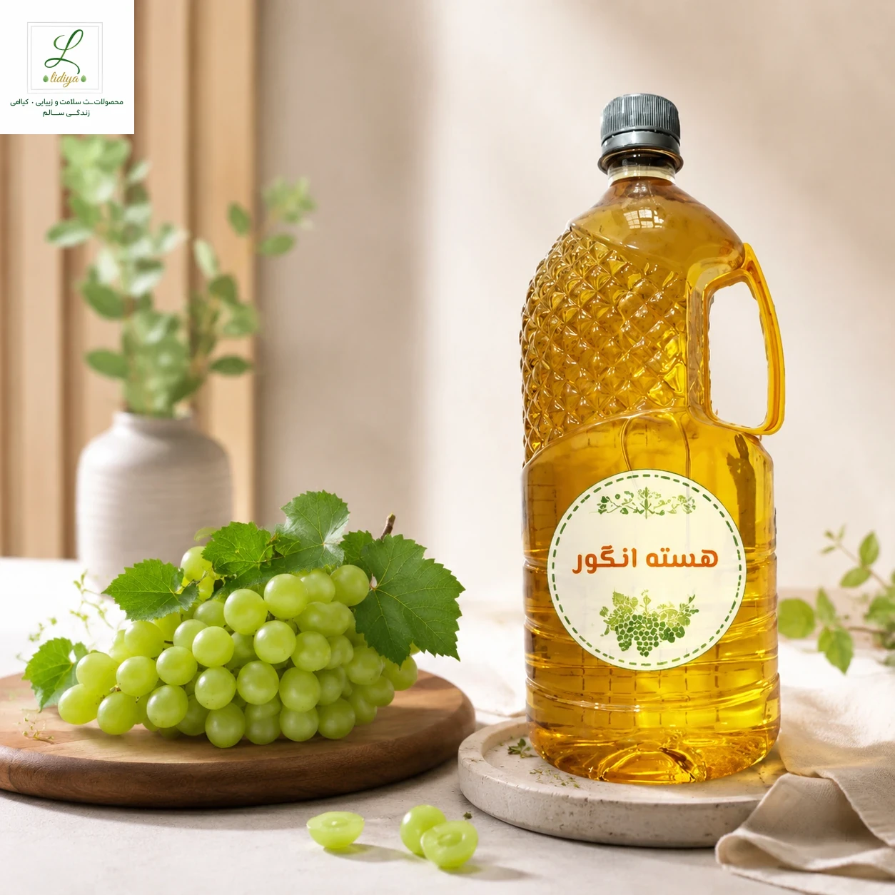 روغن هسته انگور با کیفیت عالی (یک لیتری )