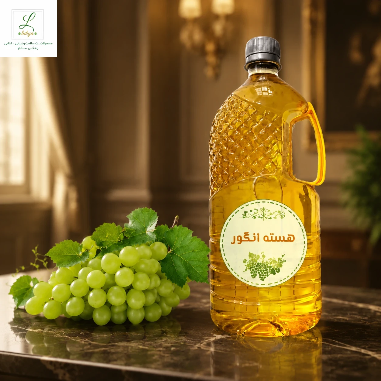 روغن هسته انگور با کیفیت عالی (یک لیتری )
