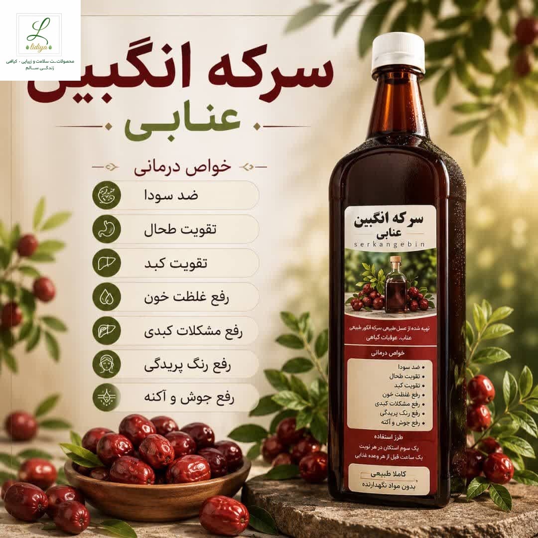 سرکه انگبین عناب با سرکه خمری با کیفیت عالی و به شرط آنالیز محصول ( 1000لیتری)