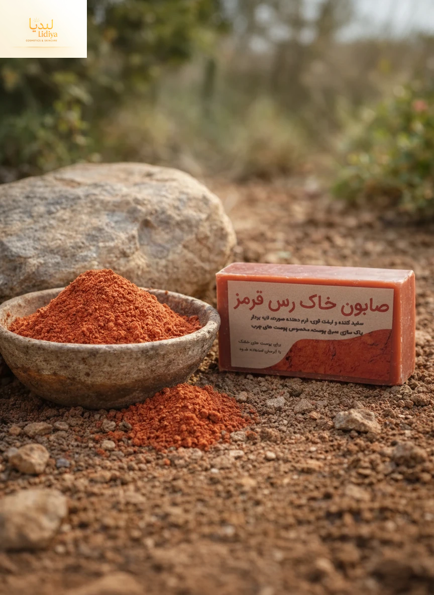 صابون  خاک رس ارگانیک و درمانی (  سم زدایی طبیعی پوست )  120 گرمی