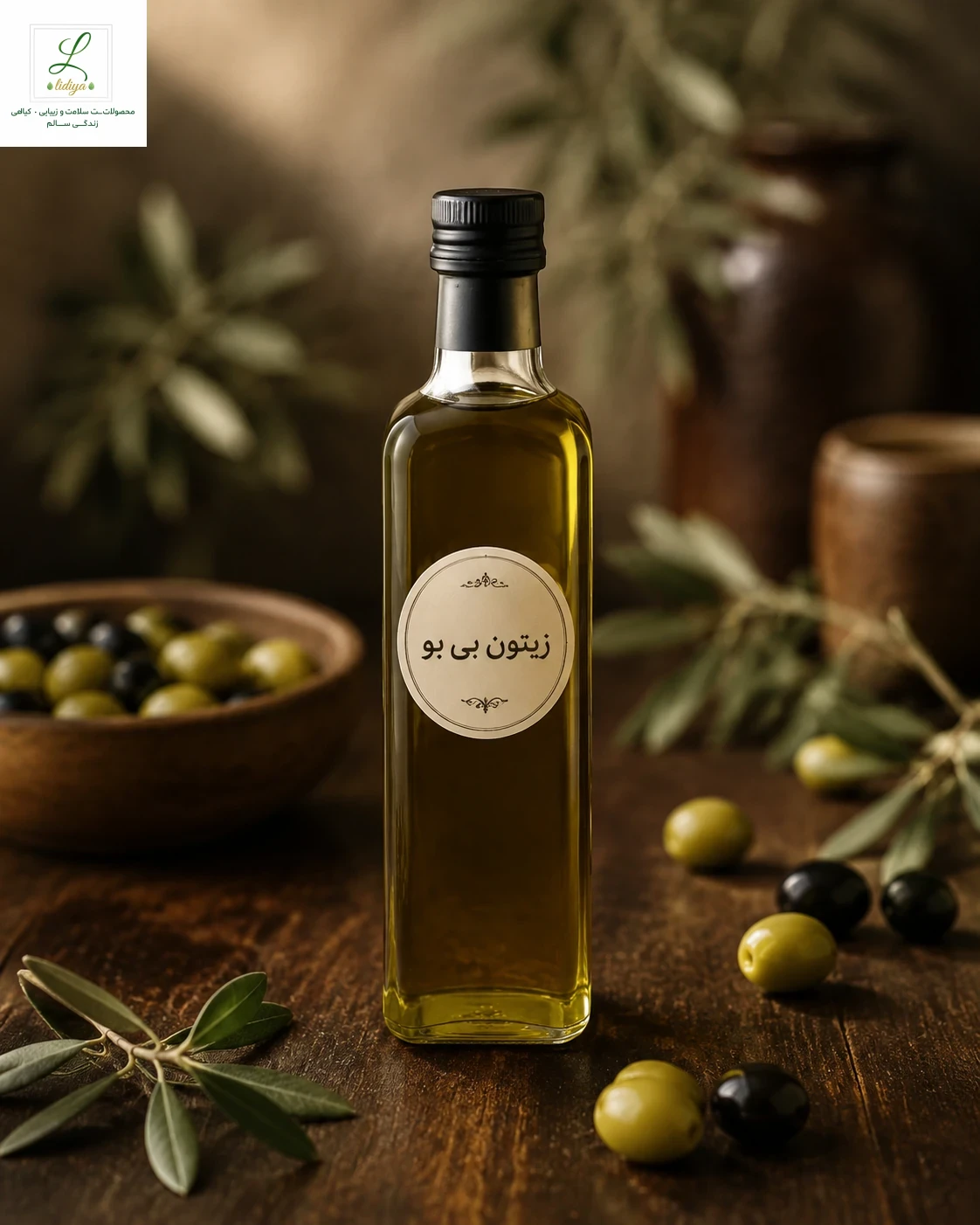 روغن زیتون بکر بی بو (نیم لیتری)