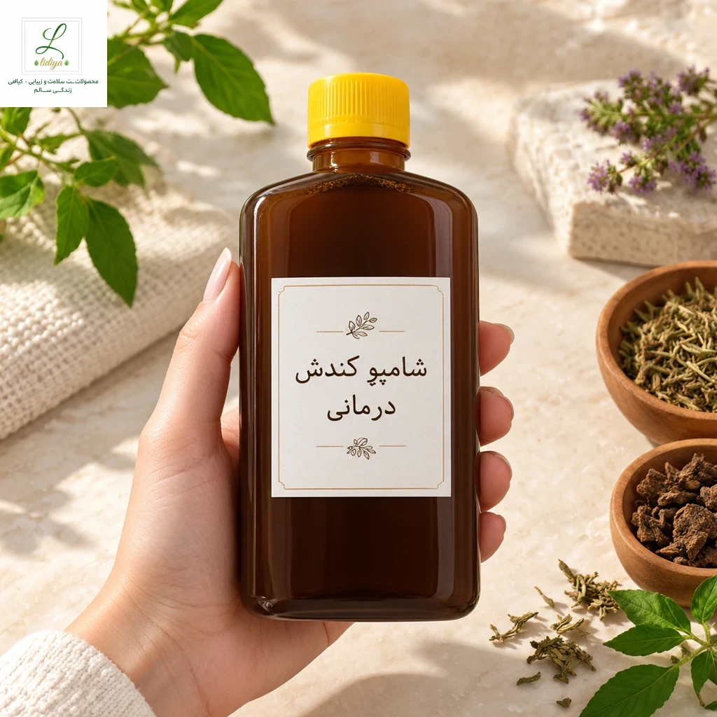 شامپو کندش درمانی  و گیاهی  با کیفیت عالی 250 میل